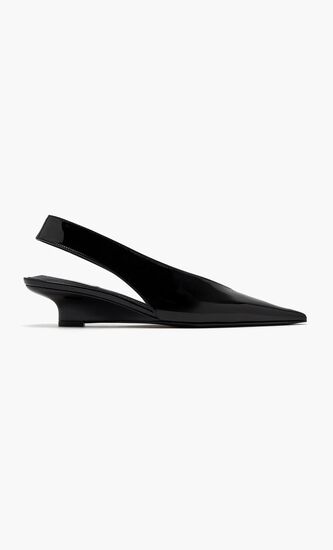 WEDGE HEEL PATENT SLINGBACKS