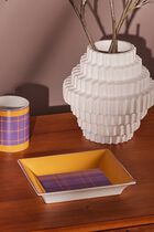 Tartan Trinket Tray Rectangular Small Yellow