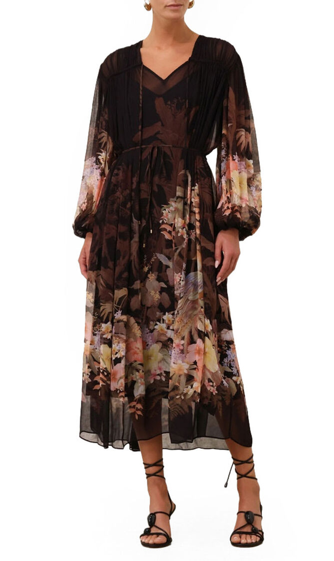ILLUMINATE DRAWN SHEATH DRESS