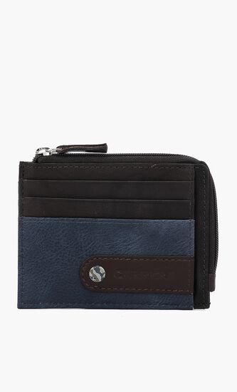 Engraved Logo Zipper Card Holder