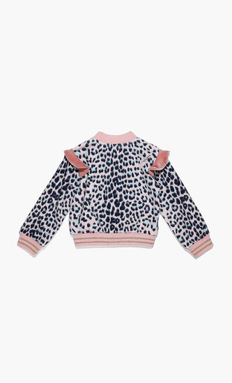 Leo Punk Print Bomber Jacket