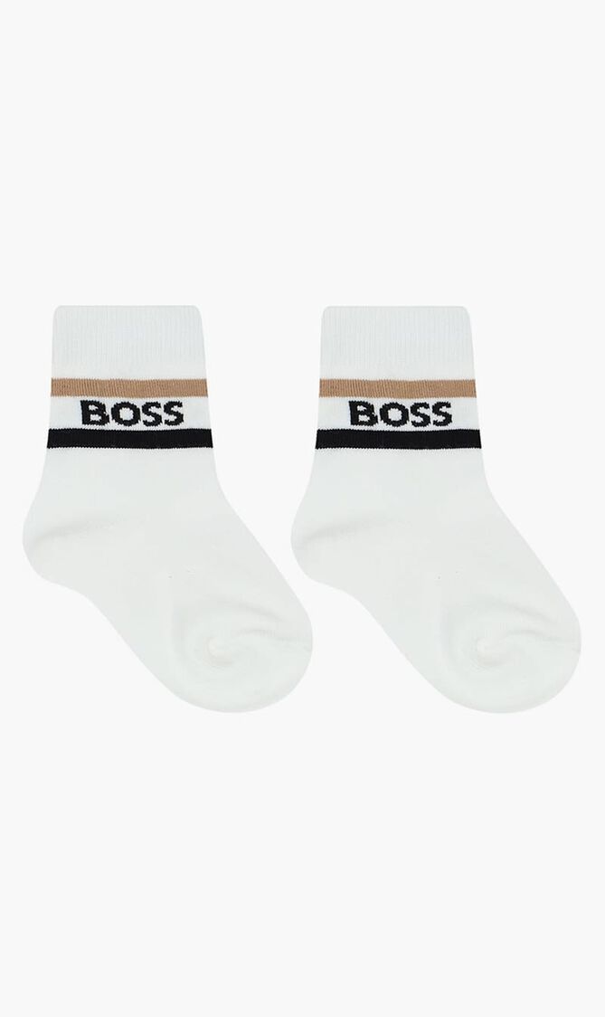 White Logo Socks