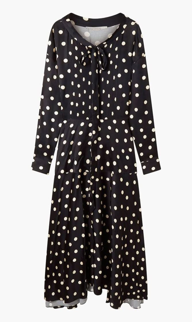 POLKA DOTS-PRINT MAXI DRESS