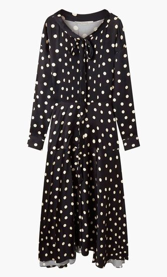 POLKA DOTS-PRINT MAXI DRESS