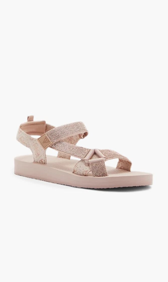 NYLAHA EVA SLIPPER 4G DULL JACQUARD ZW230317GRIBBONFEZ NAPPA PUGLASS STONES