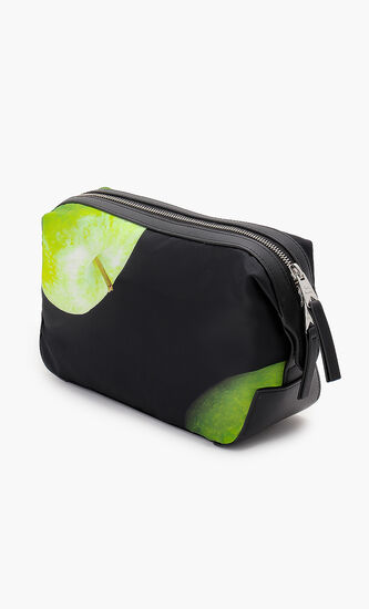 Green Apple Print Travel Pouch