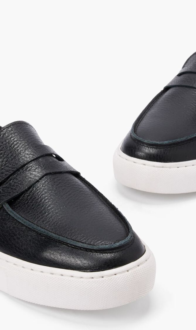Classic Solid Leather Sneakers