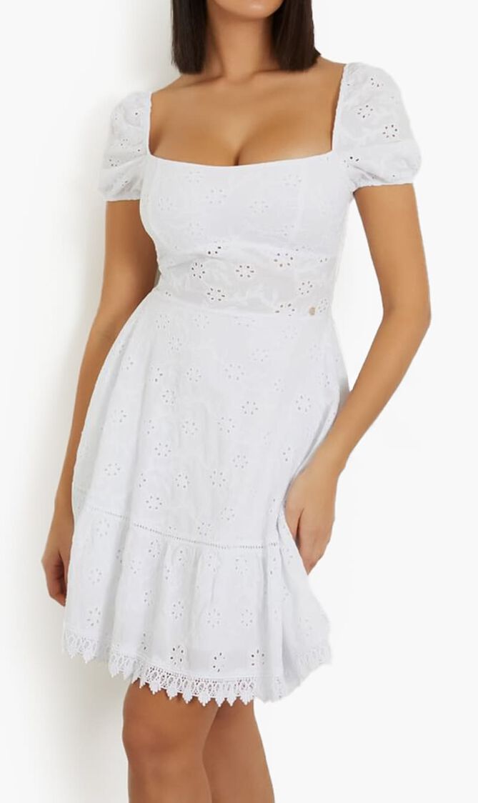 Eyelets Midi Dress