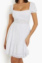 Eyelets Midi Dress