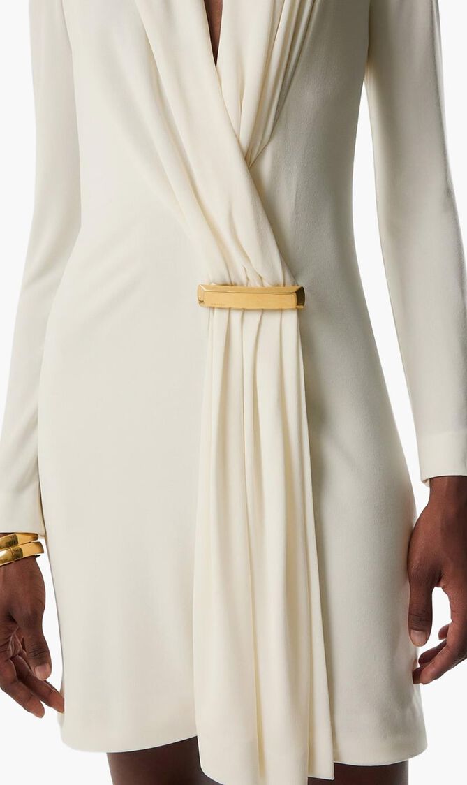 V-Neck Long Sleeve Cocktail Dress