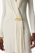 V-Neck Long Sleeve Cocktail Dress