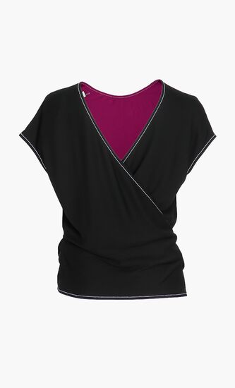 Crepe Jersey Wrap Top