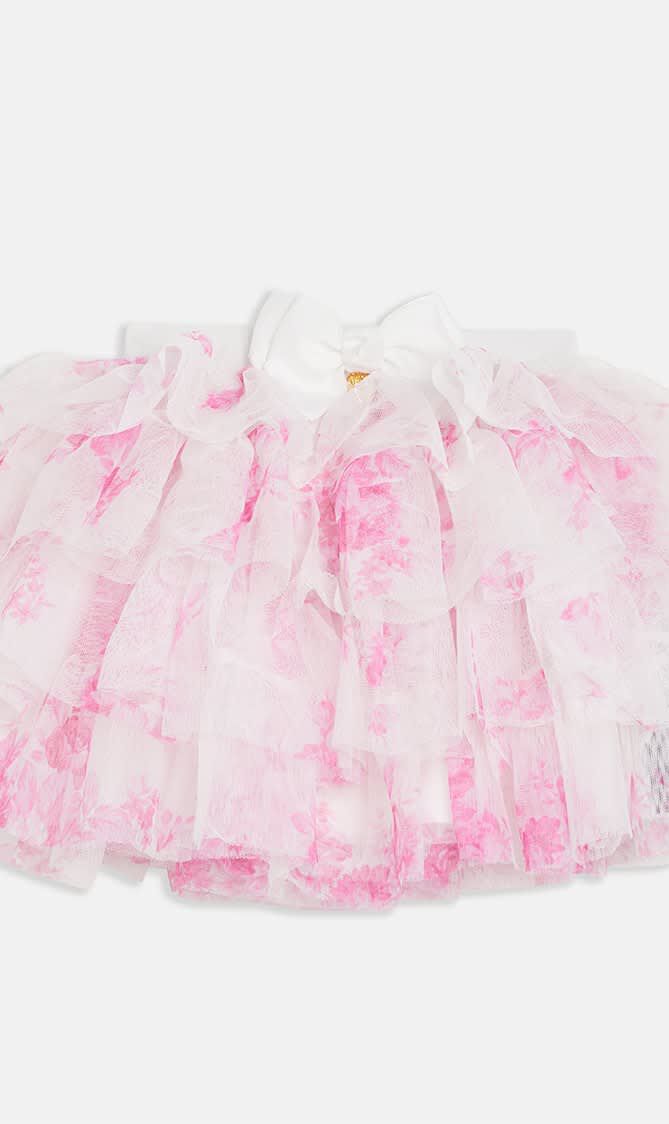 ABBIE ROSES TULLE SKIRT SNOWDROP PINK