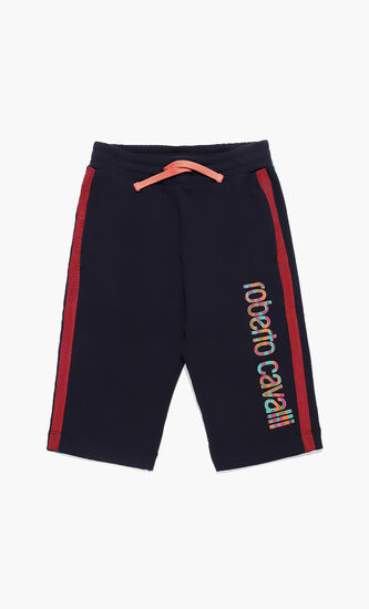 Navy Jersey Logo Shorts
