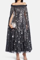 SHOOTING STARS CAPE ANKLE GOWN