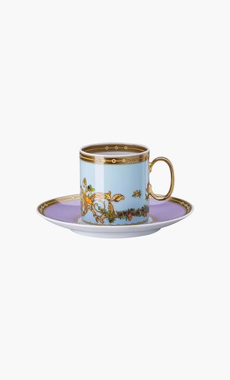 VSC LE JARDIN DE VERSACE CUP/SAUCER 4 TALL