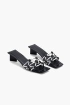 Crystal Bobble Heeled Mule Sandal