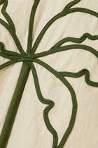 TROPICAL TAPESTRY OFF WHITE HALTER NECK MAXI DRESS