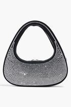 Crystal-Embellished Baguette Swipe Bag