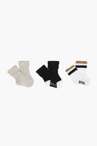 Multi-Coloured Logo Socks , 3 piece Set