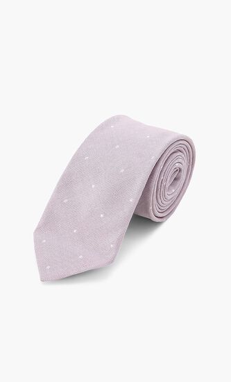 Narrow Spot Silk Tie