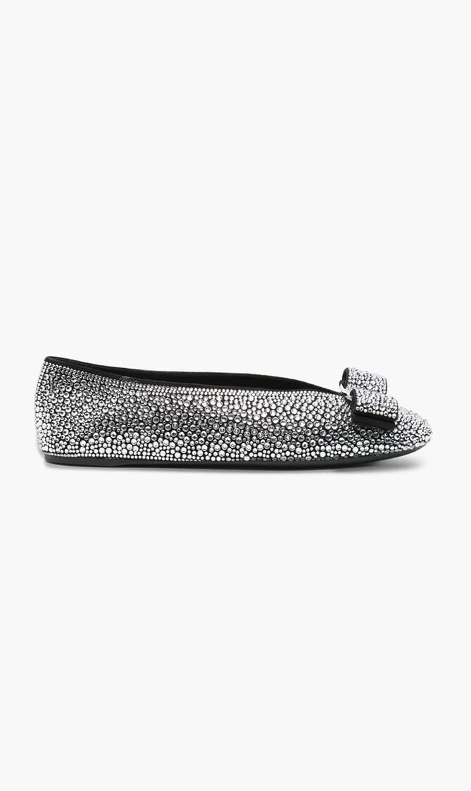 crystal-embellished ballet flat