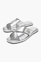 T Lock Cross Slide Sandals