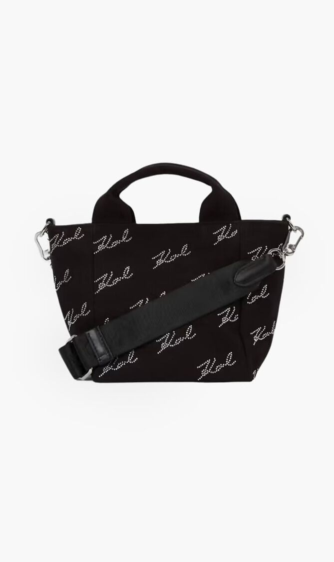 K/Signature Sm Rhinestone Shopper Bag