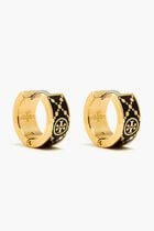 Small T Monogram Hoop Earrings