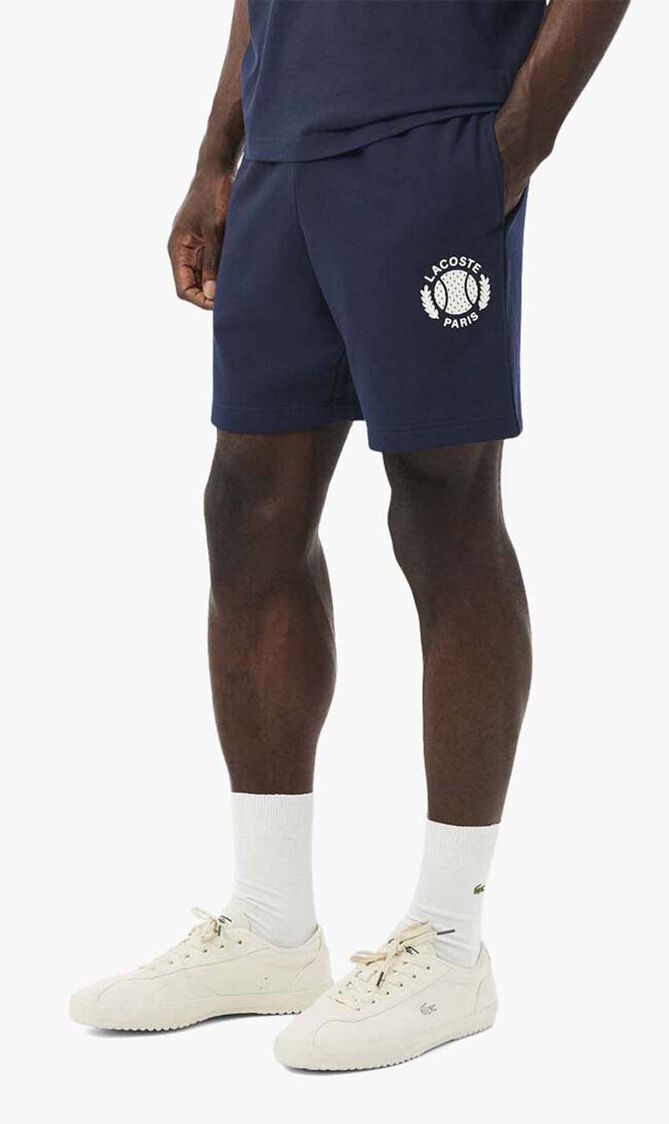 Regular Fit 3d Print Fleece Shorts