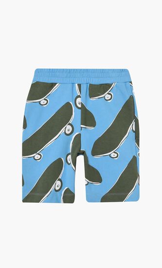 Skateboard Print Sweatshorts