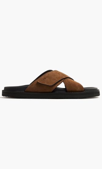 PROMENADE CROSS JANUS CALF TOBACCO RUBBER BLACK