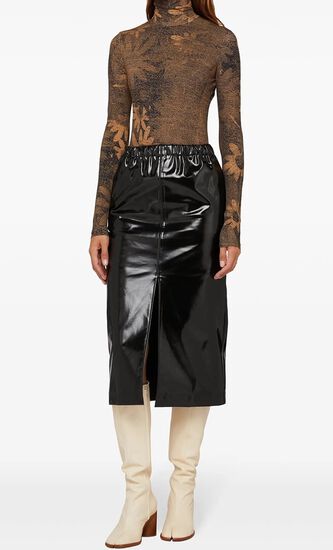 Four-Stitch Midi Skirt