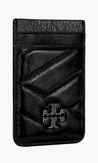 Kira Metallic Pave Logo Card Pocket