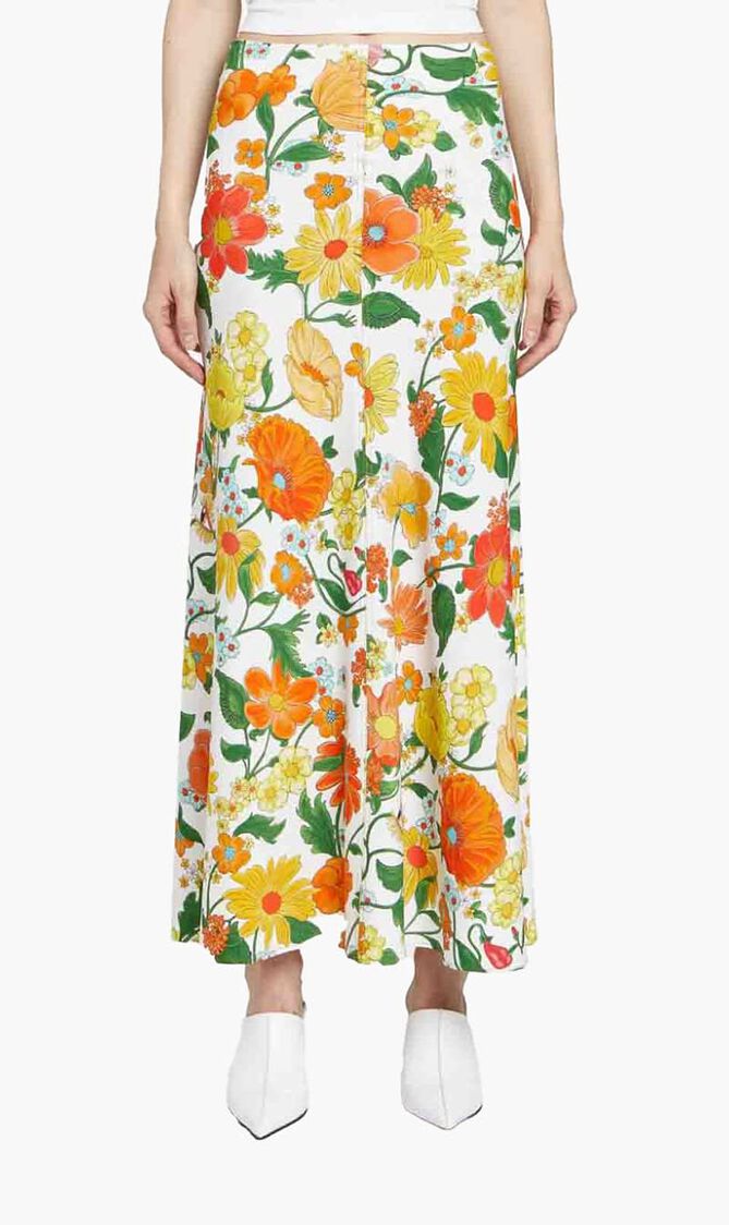 Print maxi skirt