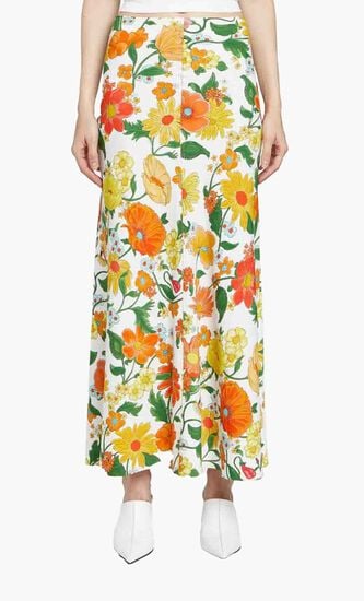 Print maxi skirt