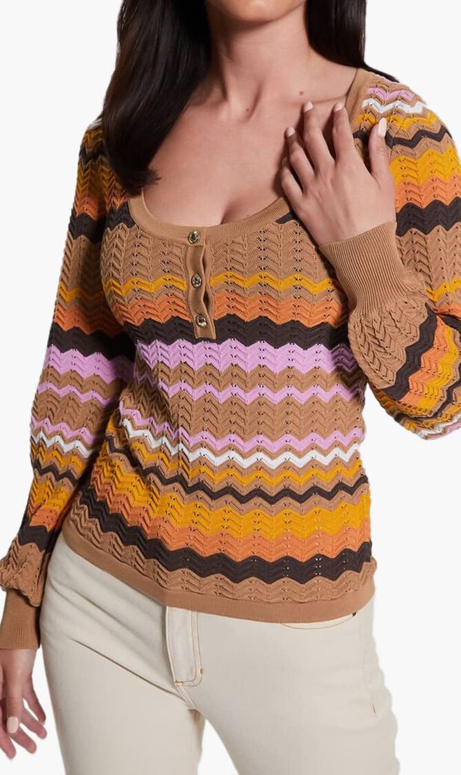 Virginia Chevron Henley Swtr