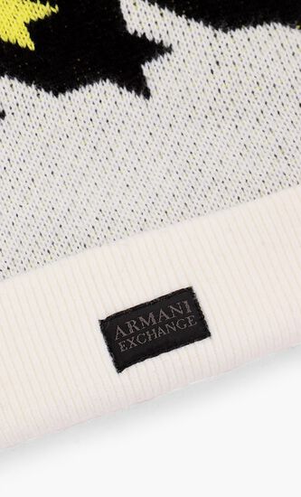 Printed Cotton Blend Beanie