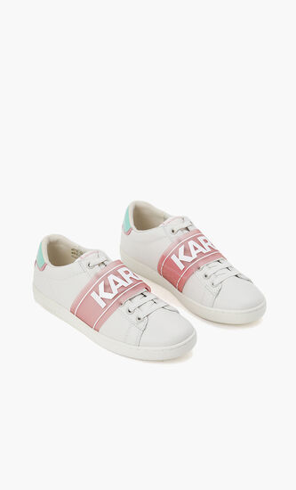 Logo Strap Leather Sneakers