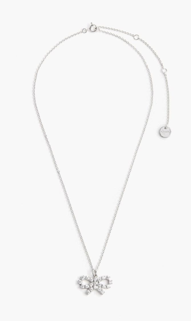 Micro Crystal Bow Necklace