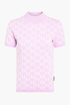 KL MONOGRAM SSLV MOCK NECK