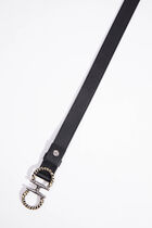 Gancini Black Reversible Adjustable Belt