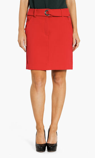 Rivet Belt Mini Skirt