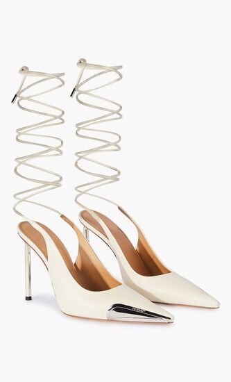 Lace Up High Allen Frame Pump Off White
