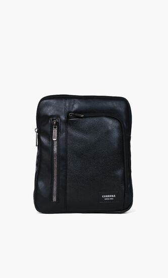 Zipper Leather Crossbody Bag