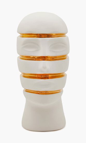 Atlas Sliced Bust Sculpture Medium White