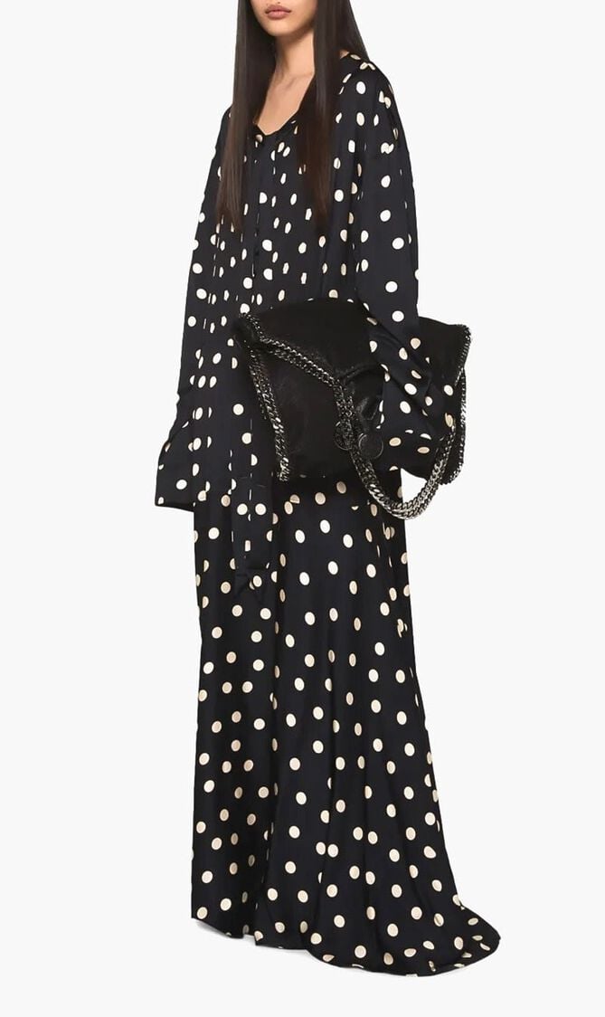 POLKA DOTS-PRINT MAXI DRESS