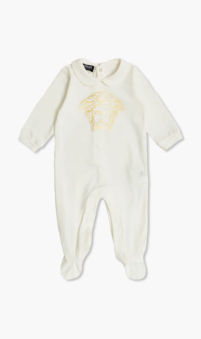 Bodysuit With Feet Jersey + Medusa Print