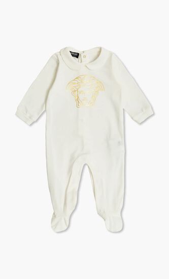 Bodysuit With Feet Jersey + Medusa Print