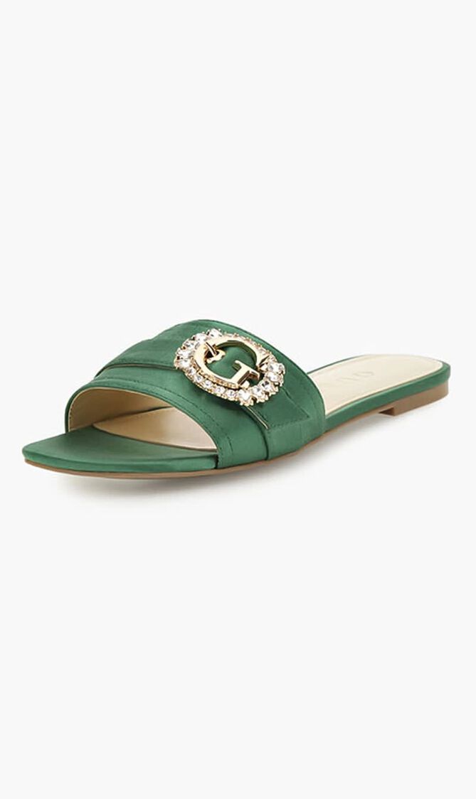 Ramadan Satin Buckle Flat Sandals